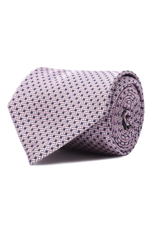 Шелковый галстук Brioni O62H00-PC470 Сиреневый O62H00-PC470