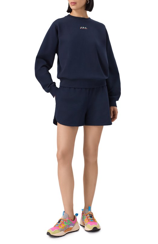Хлопковый свитшот A.P.C. C0EZD-F27959 Синий  C0EZD-F27959 Фото 2