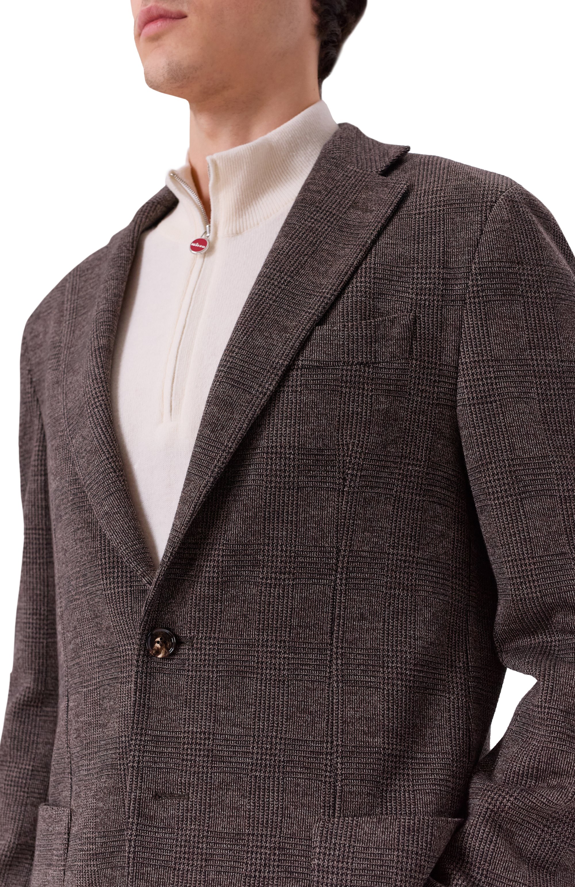 Пиджак из хлопка и шерсти ANDREA CAMPAGNA темно-коричневого цвета по цене 128500 руб., арт. BIELLA/DD106, фото 6 Пиджак из хлопка и шерсти ANDREA CAMPAGNA, арт. BIELLA/DD106, фото 6