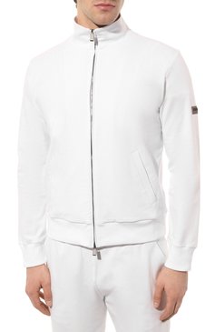 Мужской хлопковый спортивный костюм CANALI белого цвета, арт. T0747/MJ01503 | Фото 2 (Материал внешний: Хлопок; Рукава: Длинные; Кросс-КТ: Спорт; Драгоценные камни: Проставлено; Материал сплава: Проставлено)