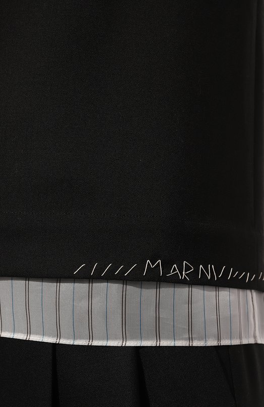 Шерстяной топ Marni TTMA0289SU/TW839 Чёрный  TTMA0289SU/TW839 Фото 5
