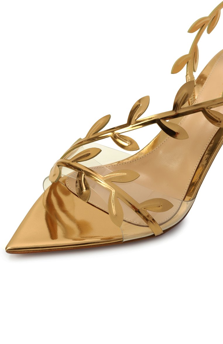 Женские кожаные босоножки flavia 70 GIANVITO ROSSI золотого цвета, арт. G32554.70RIC.GMETRME | Фото 7 (Каблук высота: Средний; Материал внешний: Натуральная кожа; Подошва: Плоская; Материал внутренний: Натуральная кожа; Каблук тип: Шпилька; Автоматизация состава: Проставлено; Автоматизация ТО: Проставлено)