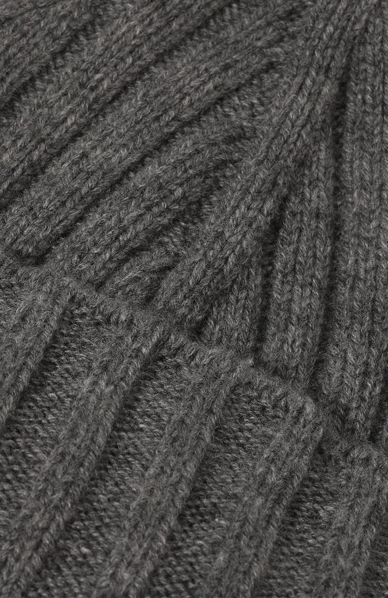 Мужская кашемировая шапка FEDELI темно-серого цвета, арт. 6UI07602 | Фото 3 (Материал: Текстиль, Кашемир, Шерсть; Кросс-КТ: Трикотаж; Материал сплава: Проставлено; Нос: Не проставлено)