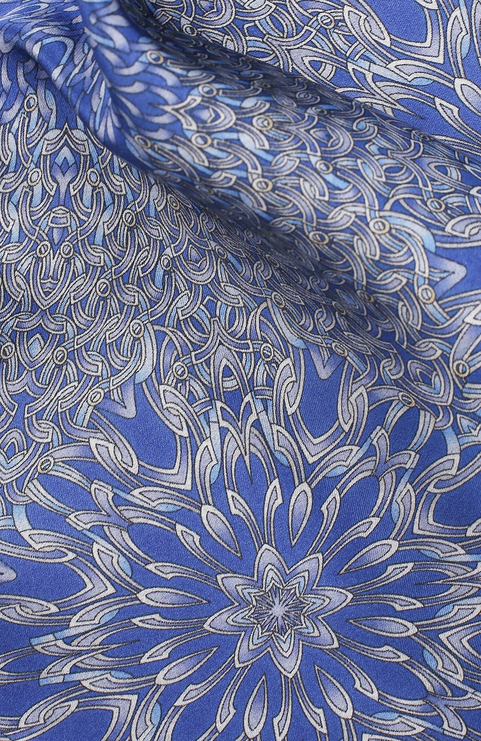 Шелковый платок ZILLI синего цвета по цене 8995 руб., арт. 50700/HANDKERCHIEFS, фото 2 Шелковый платок ZILLI, арт. 50700/HANDKERCHIEFS, фото 2