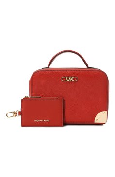 Женская сумка estelle small MICHAEL MICHAEL KORS красного цвета, арт. 32F3G9EC5L | Фото 8 (Сумки-технические: Сумки top-handle; Материал: Натуральная кожа; Материал сплава: Проставлено; Ремень/цепочка: На ремешке; Драгоценные камни: Проставлено; Размер: small)