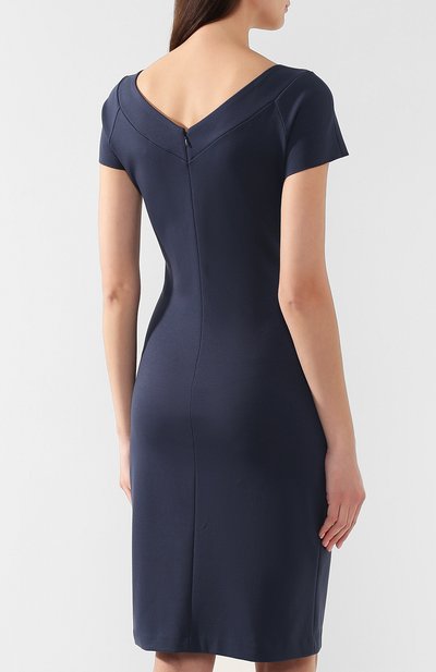 Платье из вискозы GIORGIO ARMANI темно-синего цвета по цене 98700 руб., арт. 3GAA74/AJDRZ, фото 4 Платье из вискозы GIORGIO ARMANI, арт. 3GAA74/AJDRZ, фото 4