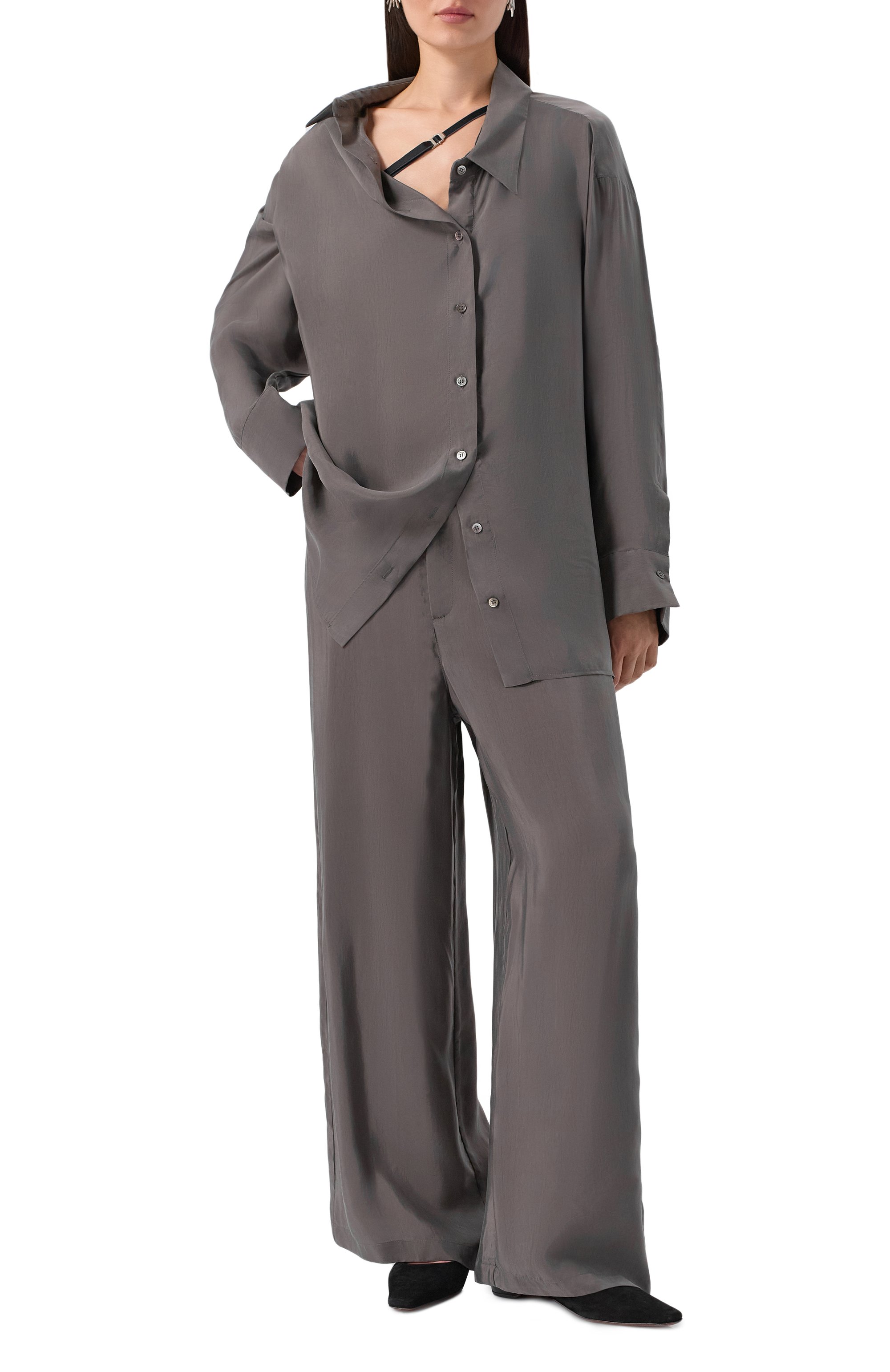 Брюки ERIKA CAVALLINI серого цвета по цене 53150 руб., арт. P5WP02, фото 2 Брюки ERIKA CAVALLINI, арт. P5WP02, фото 2