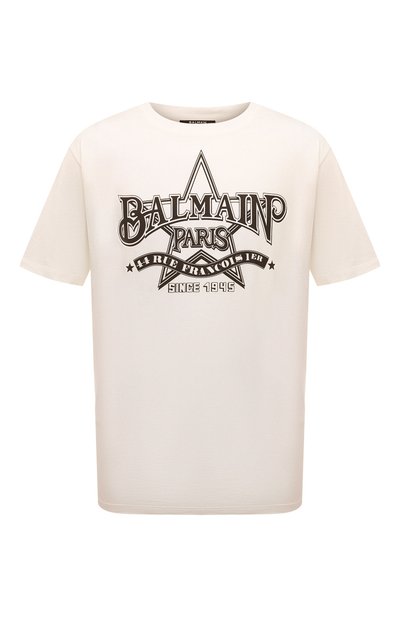 Мужская хлопковая футболка BALMAIN, арт. CH1EG000/GD29