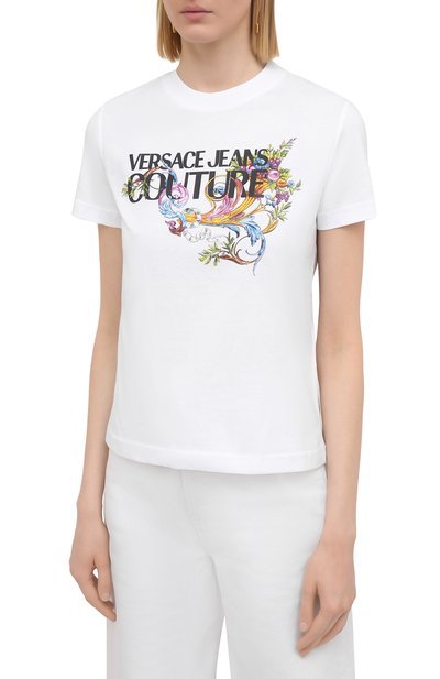 Хлопковая футболка VERSACE JEANS COUTURE, арт. B2HWA7KA-WDP613/30457, фото 3