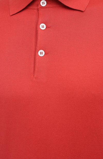 Хлопковое поло BRUNELLO CUCINELLI красного цвета по цене 89950 руб., арт. M29800125, фото 5 Хлопковое поло BRUNELLO CUCINELLI, арт. M29800125, фото 5
