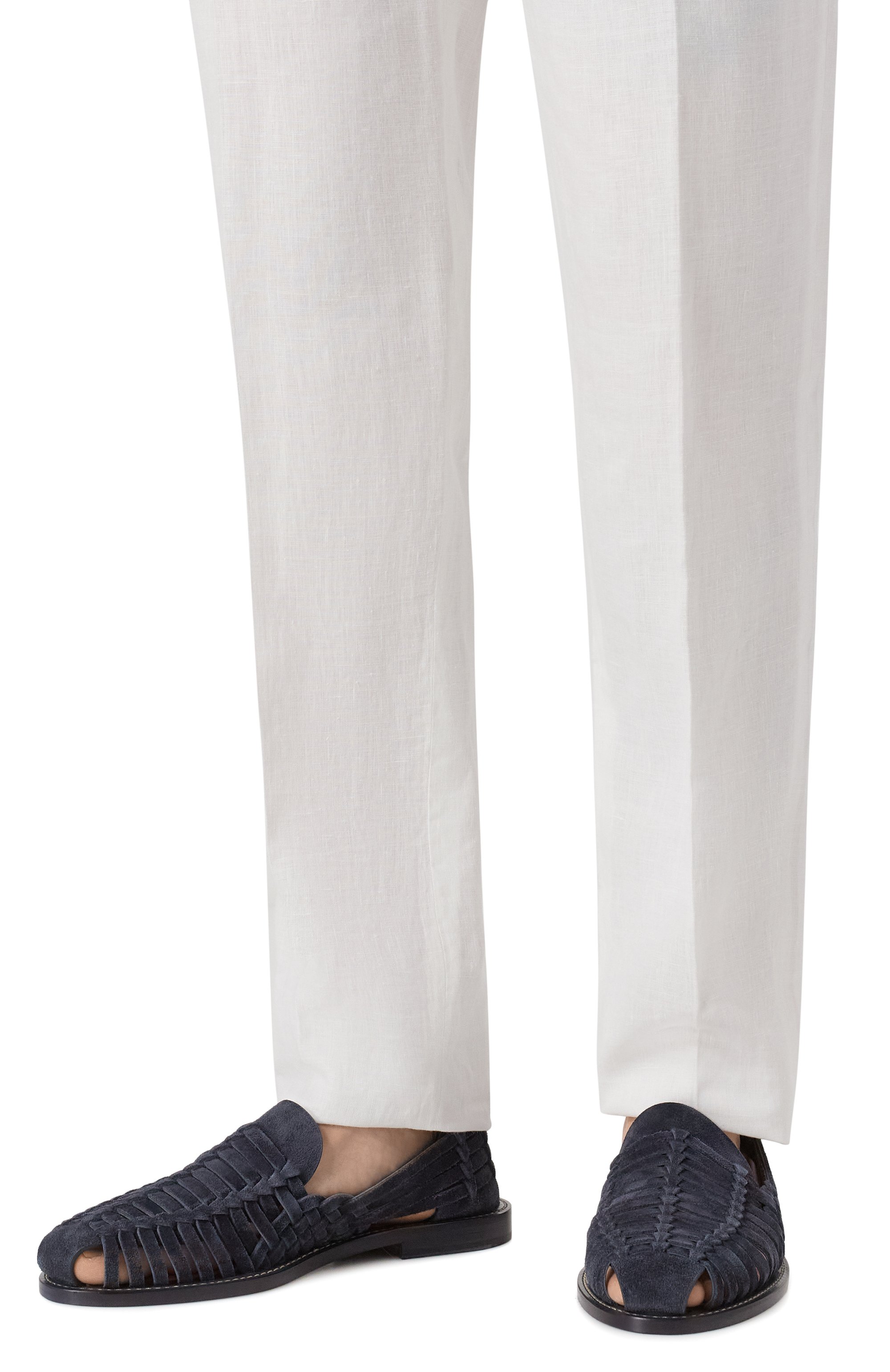 Замшевые лоферы BRUNELLO CUCINELLI темно-синего цвета по цене 171000 руб., арт. MPUC0BM313, фото 3 Замшевые лоферы BRUNELLO CUCINELLI, арт. MPUC0BM313, фото 3