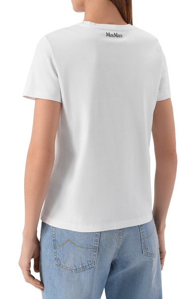 Хлопковая футболка MAX MARA STUDIO, арт. MSTPIACERE, фото 4