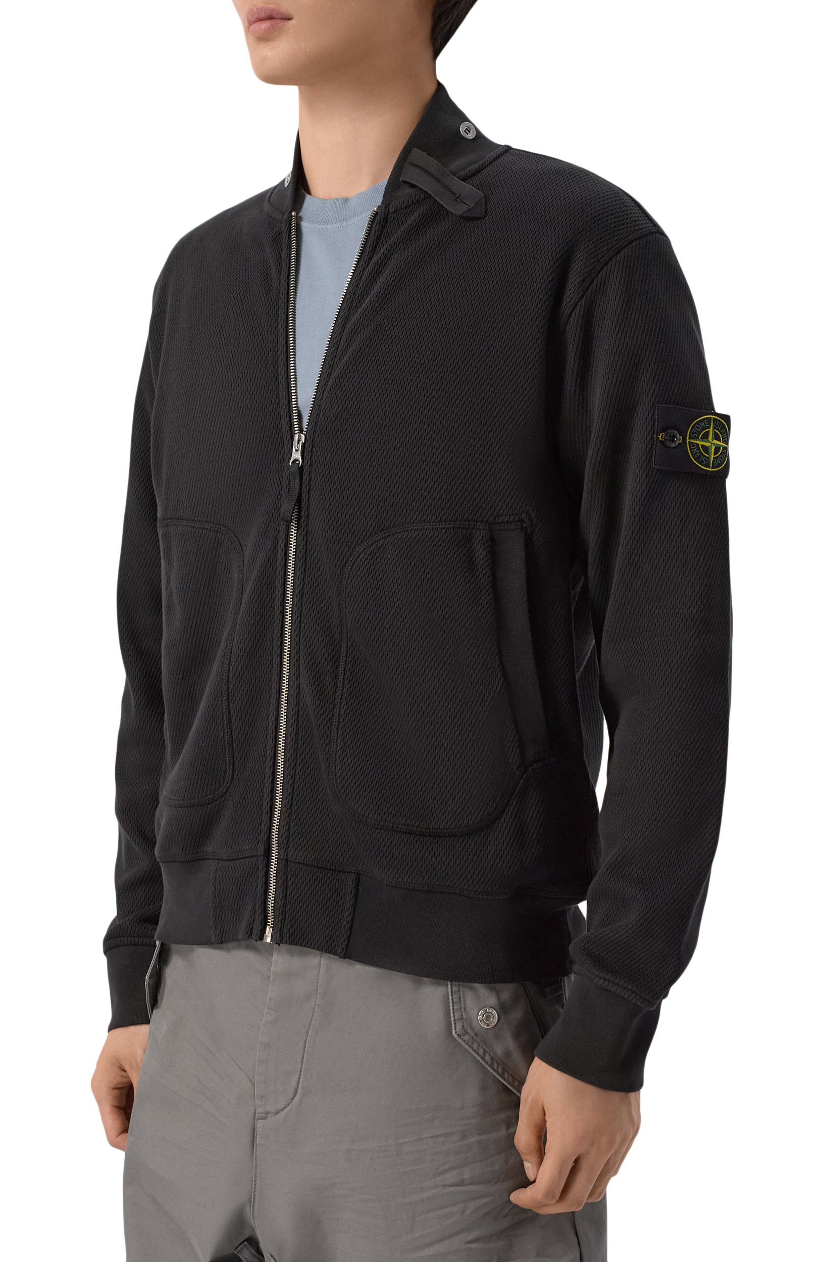 Хлопковая толстовка STONE ISLAND черного цвета по цене 72850 руб., арт. L1S156100014/S0297, фото 3 Хлопковая толстовка STONE ISLAND, арт. L1S156100014/S0297, фото 3