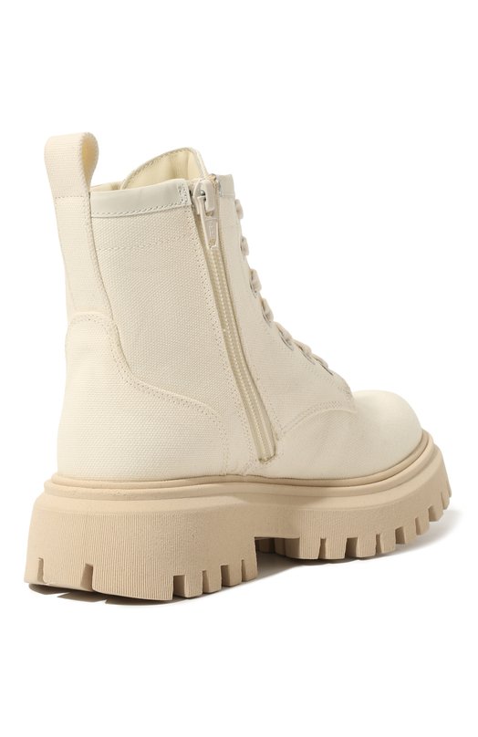 Текстильные ботинки MSGM kids Кремовый, фото 3