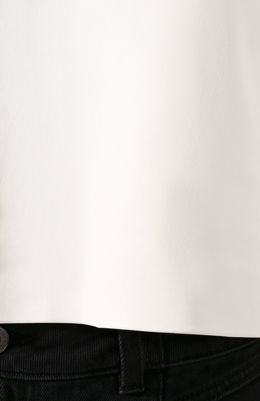 Кожаный топ SPRWMN, арт. TEE-010-L/CR0PPED TEE W BACK L0G0, фото 5