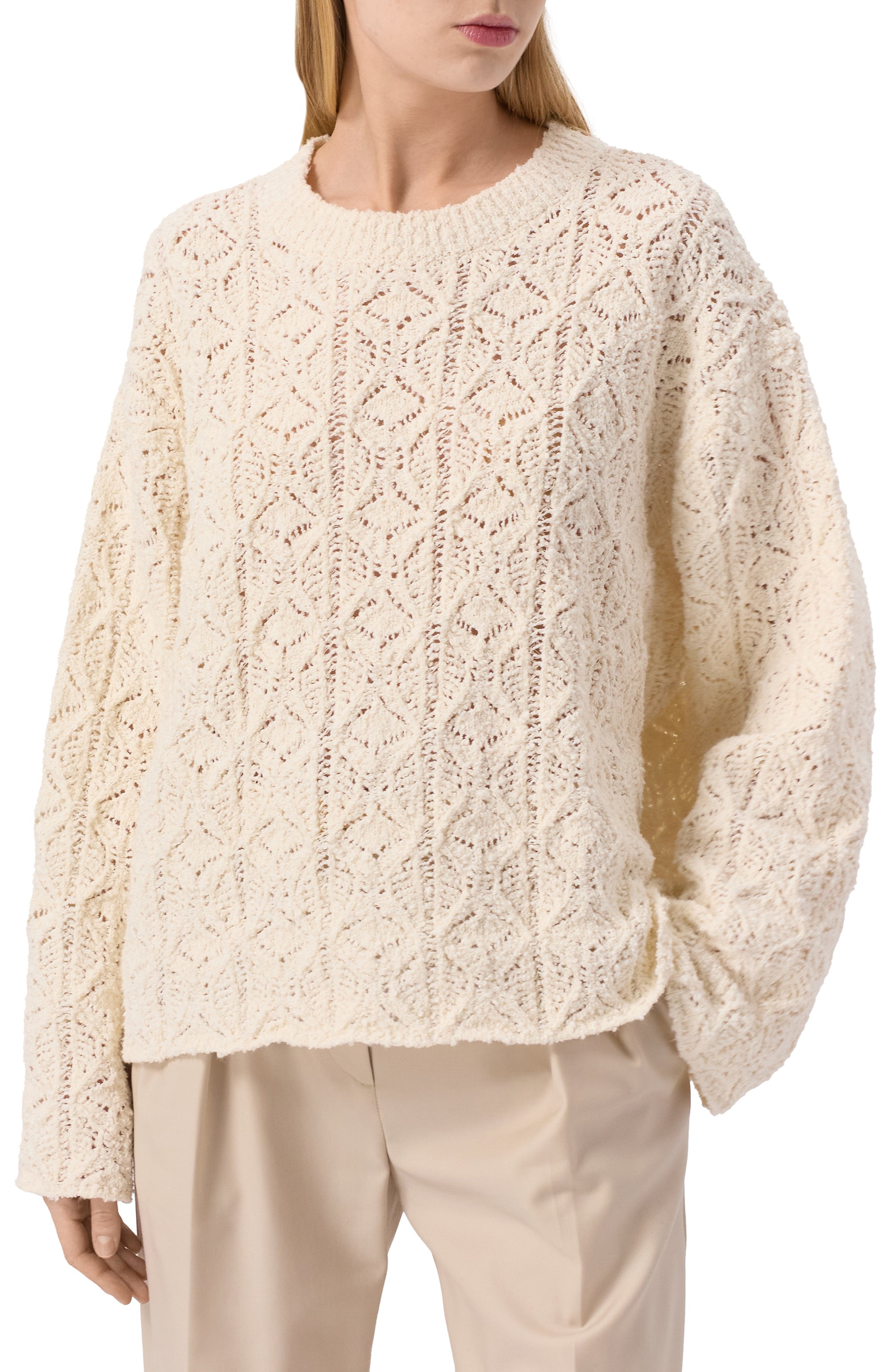 Свитер из хлопка и шелка LOULOU DE SAISON, арт. NIA, фото 3