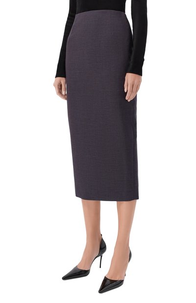 Шерстяная юбка MUGLER синего цвета по цене 127500 руб., арт. 26F1JU06001042, фото 3 Шерстяная юбка MUGLER, арт. 26F1JU06001042, фото 3