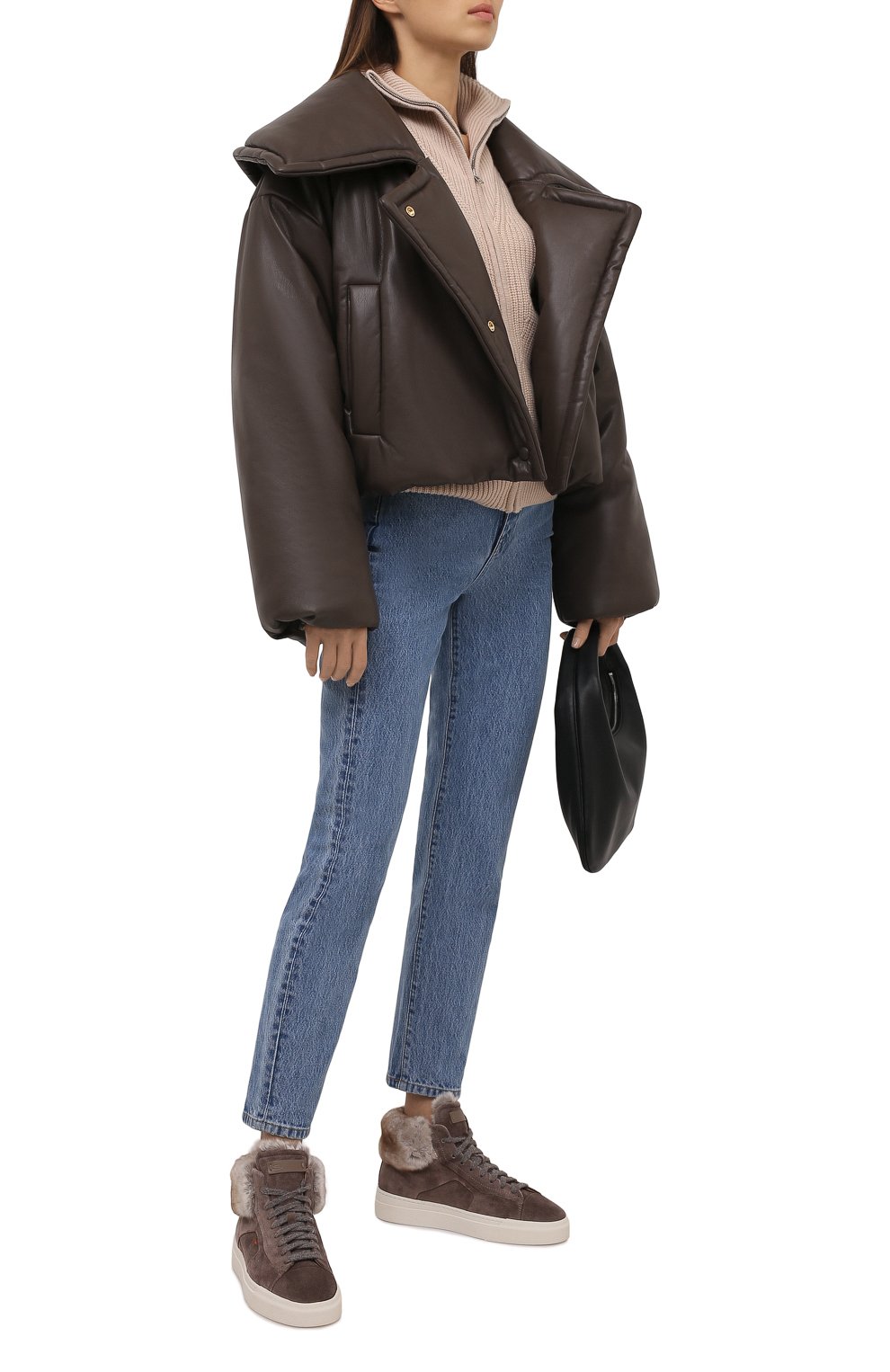 Замшевые кеды с мехом SANTONI, арт. WBGT60951PNNPRXLM50, фото 2