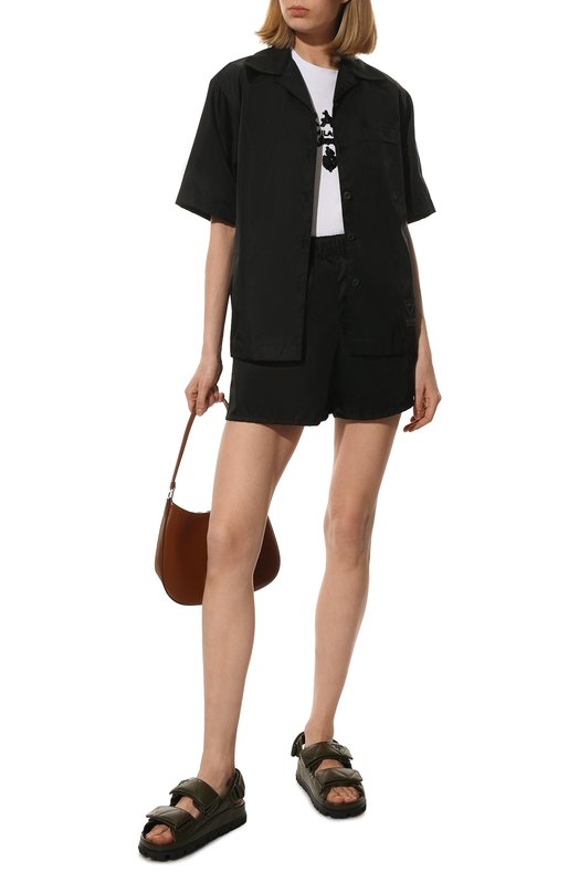 Кожаные сандалии Prada 1X721M-038-F0161-020 Хаки  1X721M-038-F0161-020 Фото 2