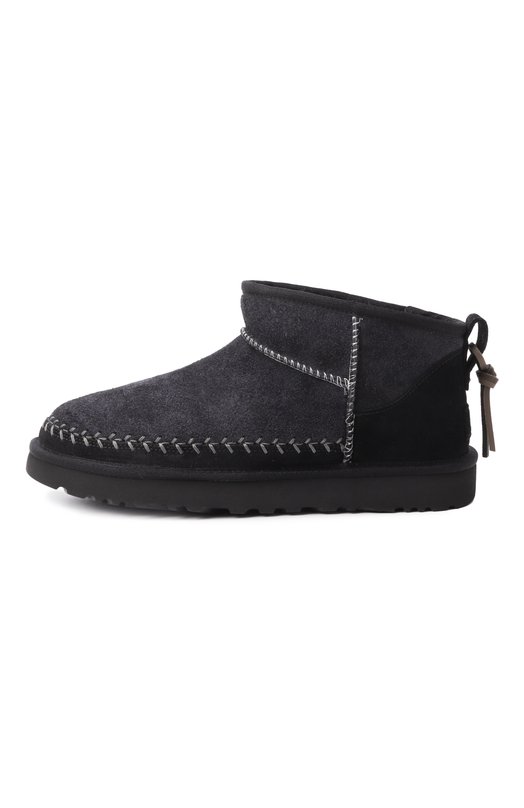Замшевые угги Classic Ultra Mini Biarritz UGG 1171538 Чёрный  1171538 Фото 4