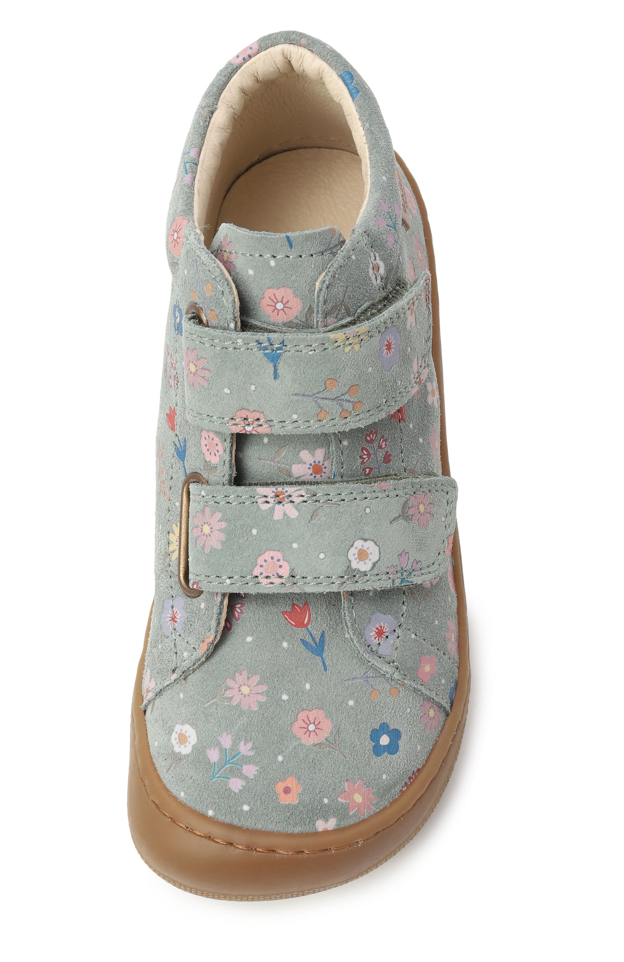 Замшевые кеды amur vl NATURINO светло-зеленого цвета по цене 12200 руб., арт. 2018468/24/27-32, фото 4 Замшевые кеды amur vl NATURINO, арт. 2018468/24/27-32, фото 4