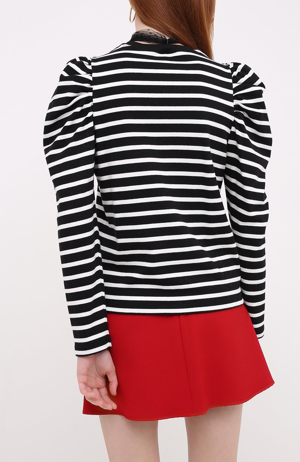Хлопковый пуловер REDVALENTINO черного цвета по цене 34200 руб., арт. UR3MG06M/5C1, фото 4 Хлопковый пуловер REDVALENTINO, арт. UR3MG06M/5C1, фото 4