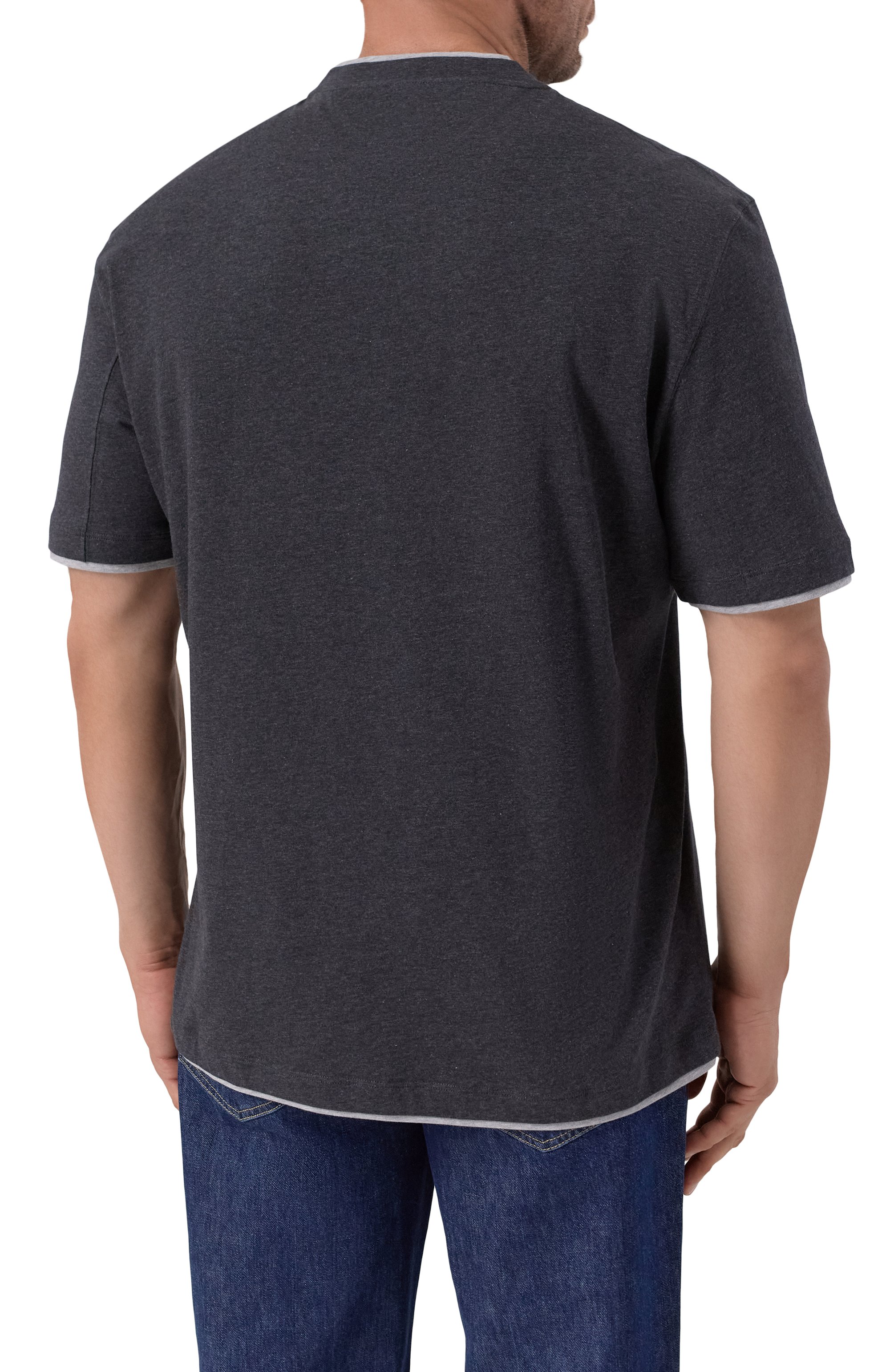 Хлопковая футболка BRUNELLO CUCINELLI, арт. M0B137427, фото 4