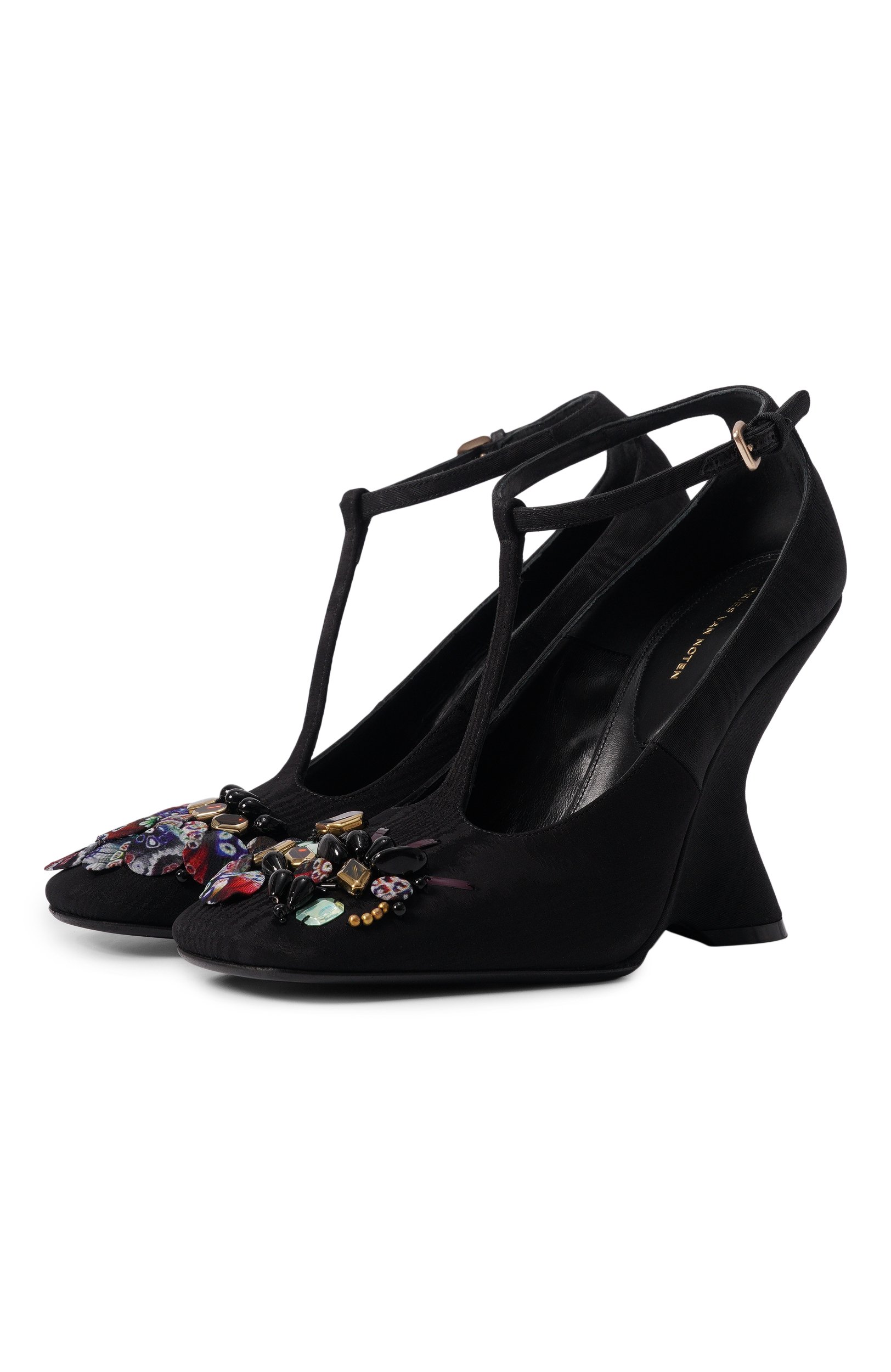 Текстильные туфли DRIES VAN NOTEN черного цвета по цене 138000 руб., арт. 262-131724/40244000, фото 1 Текстильные туфли DRIES VAN NOTEN, арт. 262-131724/40244000, фото 1