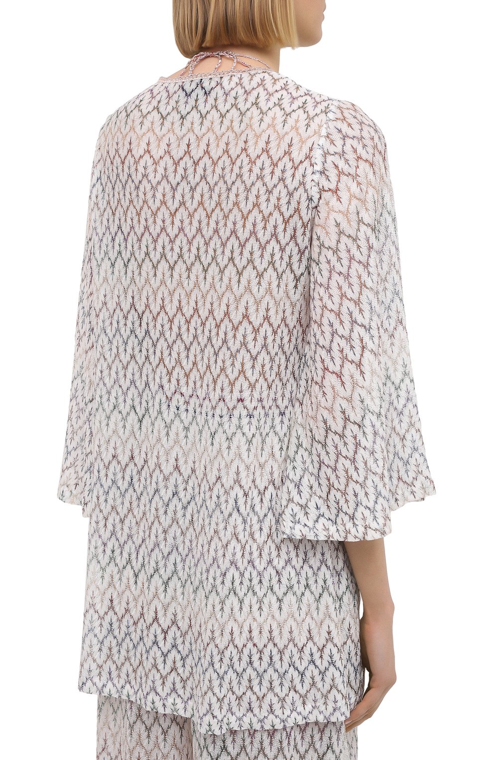 Туника из вискозы MISSONI белого цвета по цене 66300 руб., арт. MMQ00016/BR00C6, фото 4 Туника из вискозы MISSONI, арт. MMQ00016/BR00C6, фото 4