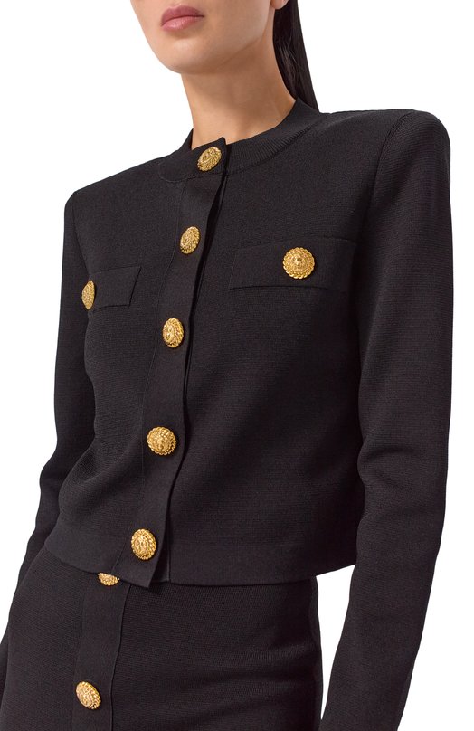 Кардиган из вискозы Balmain GF1KL000/KJ43 Чёрный  GF1KL000/KJ43 Фото 5