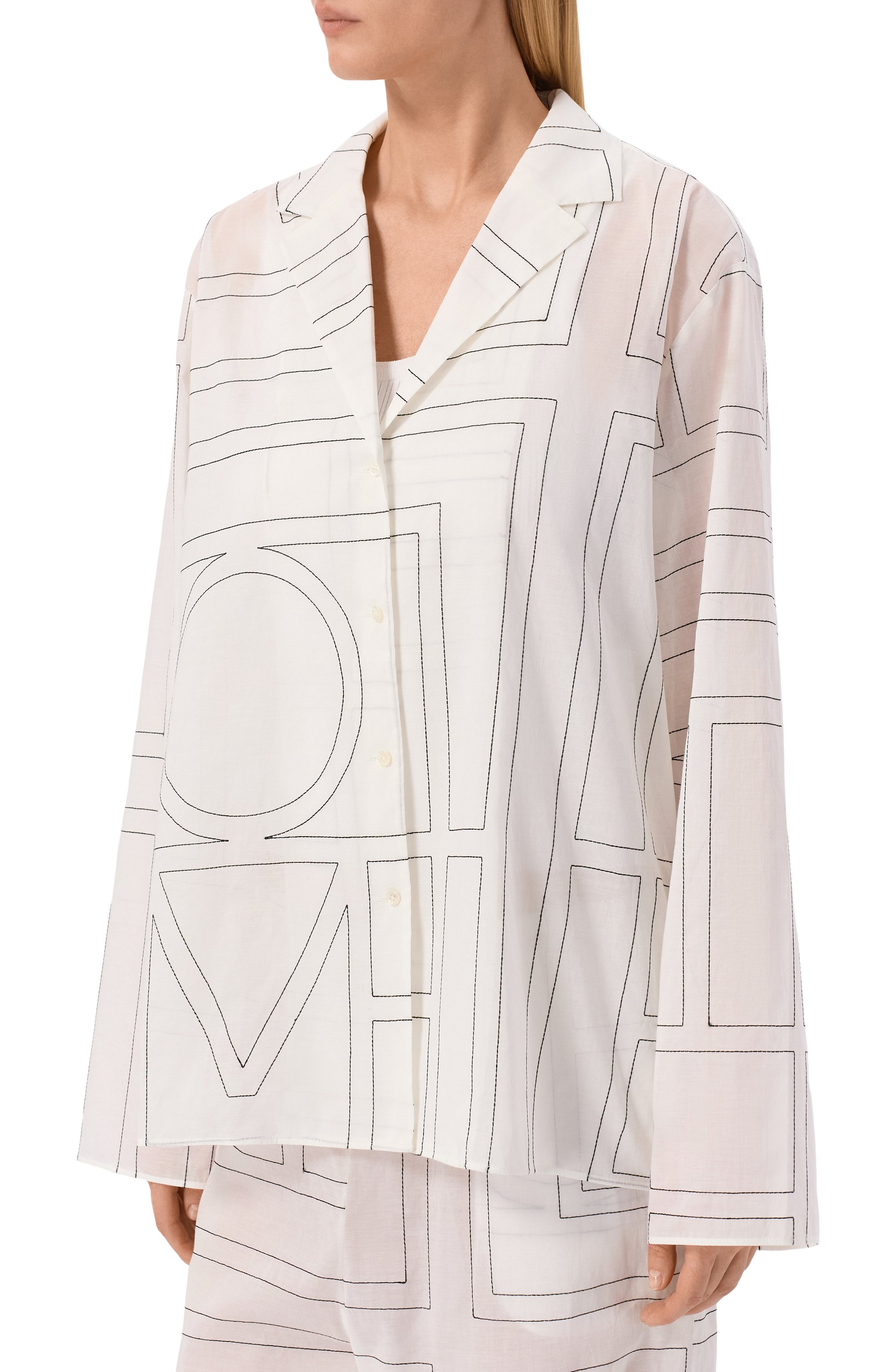 Рубашка из лиоцелла и хлопка TOTEME, арт. 243-WRT976-FB0239, фото 3