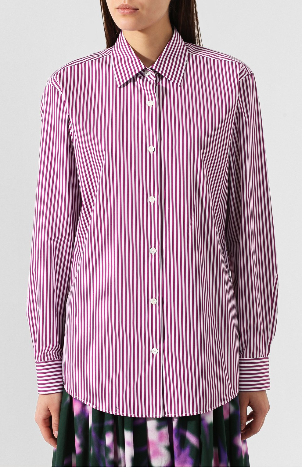 Хлопковая рубашка DRIES VAN NOTEN, арт. 191-10752-7215, фото 3