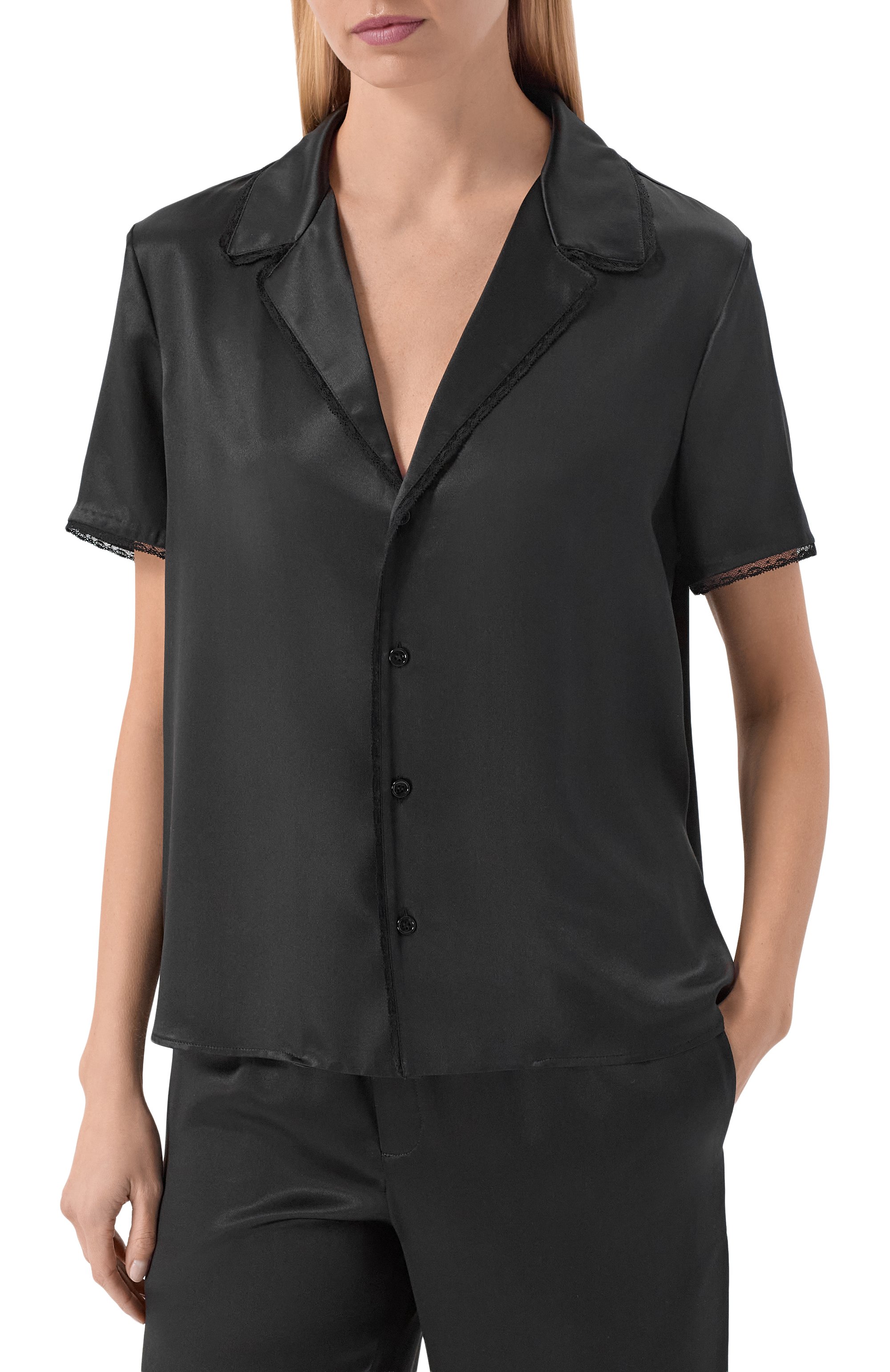 Шелковая блузка SAINT LAURENT, арт. 861081/Y7G27, фото 3