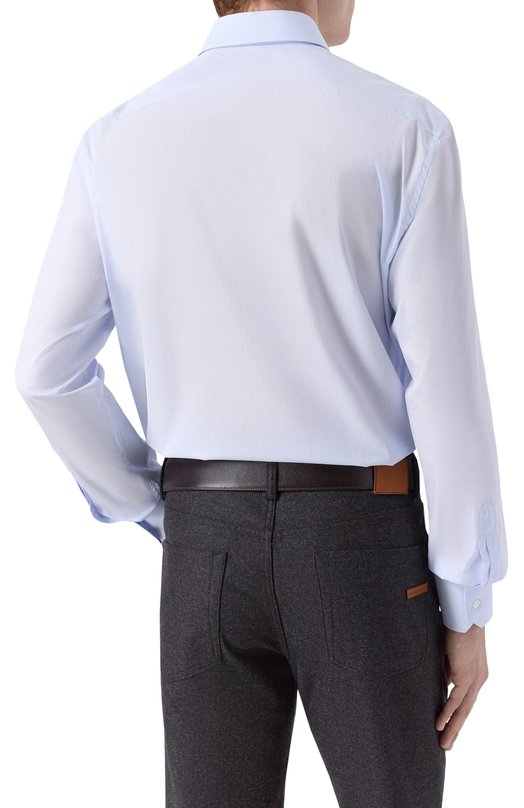 Хлопковая сорочка Stefano Ricci MC003678/BZ1752 Голубой  MC003678/BZ1752 Фото 4