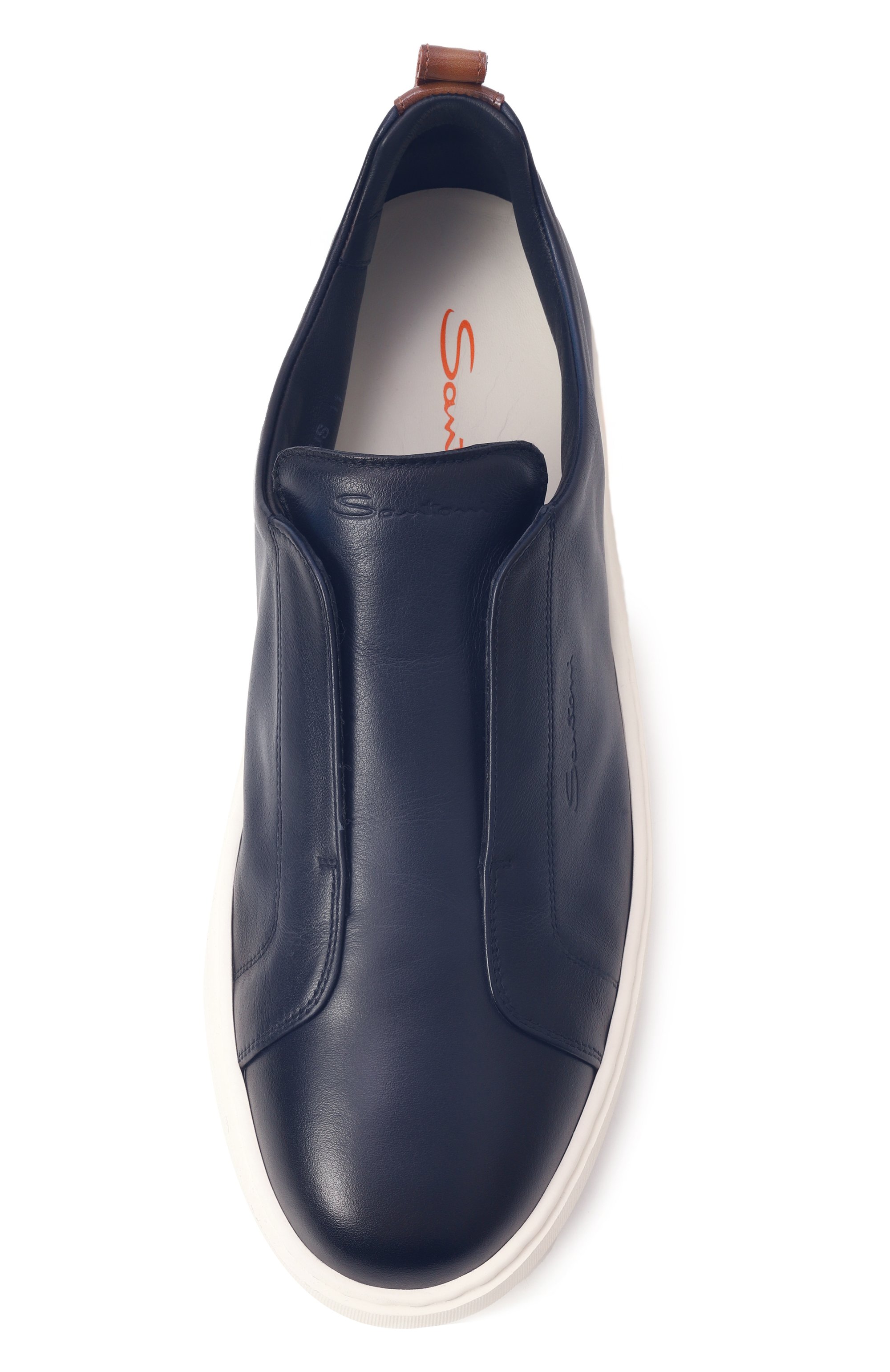 Кожаные кеды cleanic SANTONI, арт. MBCG21995BARTGLB, фото 6