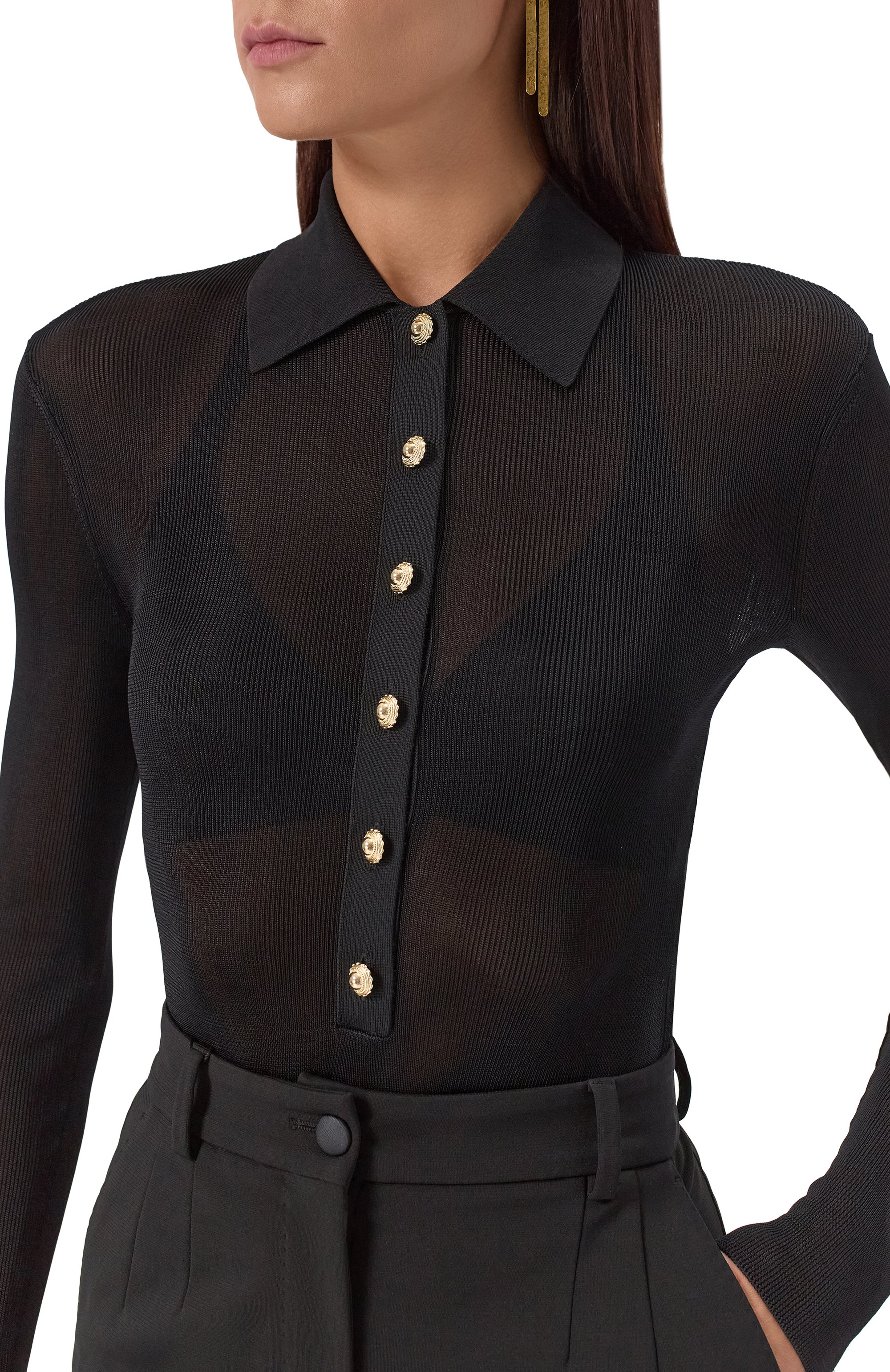 Боди из вискозы SELF-PORTRAIT, арт. PF25113TB, фото 5