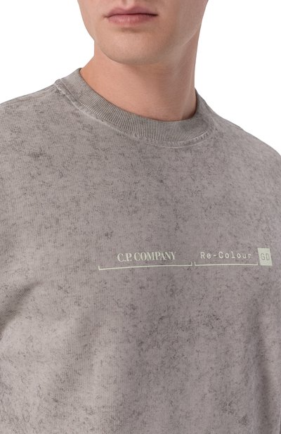 Хлопковый свитшот C.P. COMPANY темно-серого цвета по цене 46350 руб., арт. 21CMSS175A/006453S, фото 5 Хлопковый свитшот C.P. COMPANY, арт. 21CMSS175A/006453S, фото 5