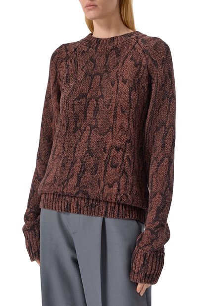 Свитер из вискозы и хлопка DRIES VAN NOTEN коричневого цвета по цене 87550 руб., арт. 251-011243-1714, фото 3 Свитер из вискозы и хлопка DRIES VAN NOTEN, арт. 251-011243-1714, фото 3