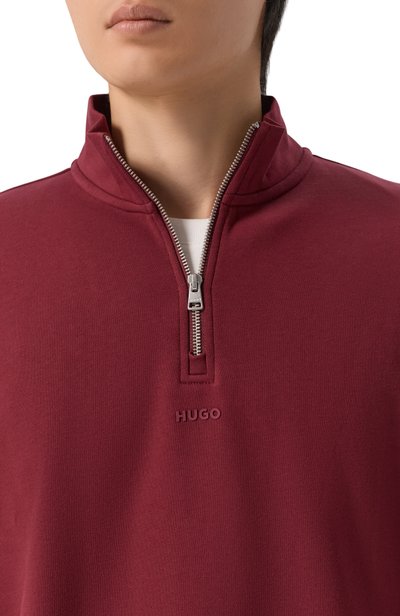 Хлопковый анорак HUGO бордового цвета по цене 14950 руб., арт. 50525881, фото 5 Хлопковый анорак HUGO, арт. 50525881, фото 5