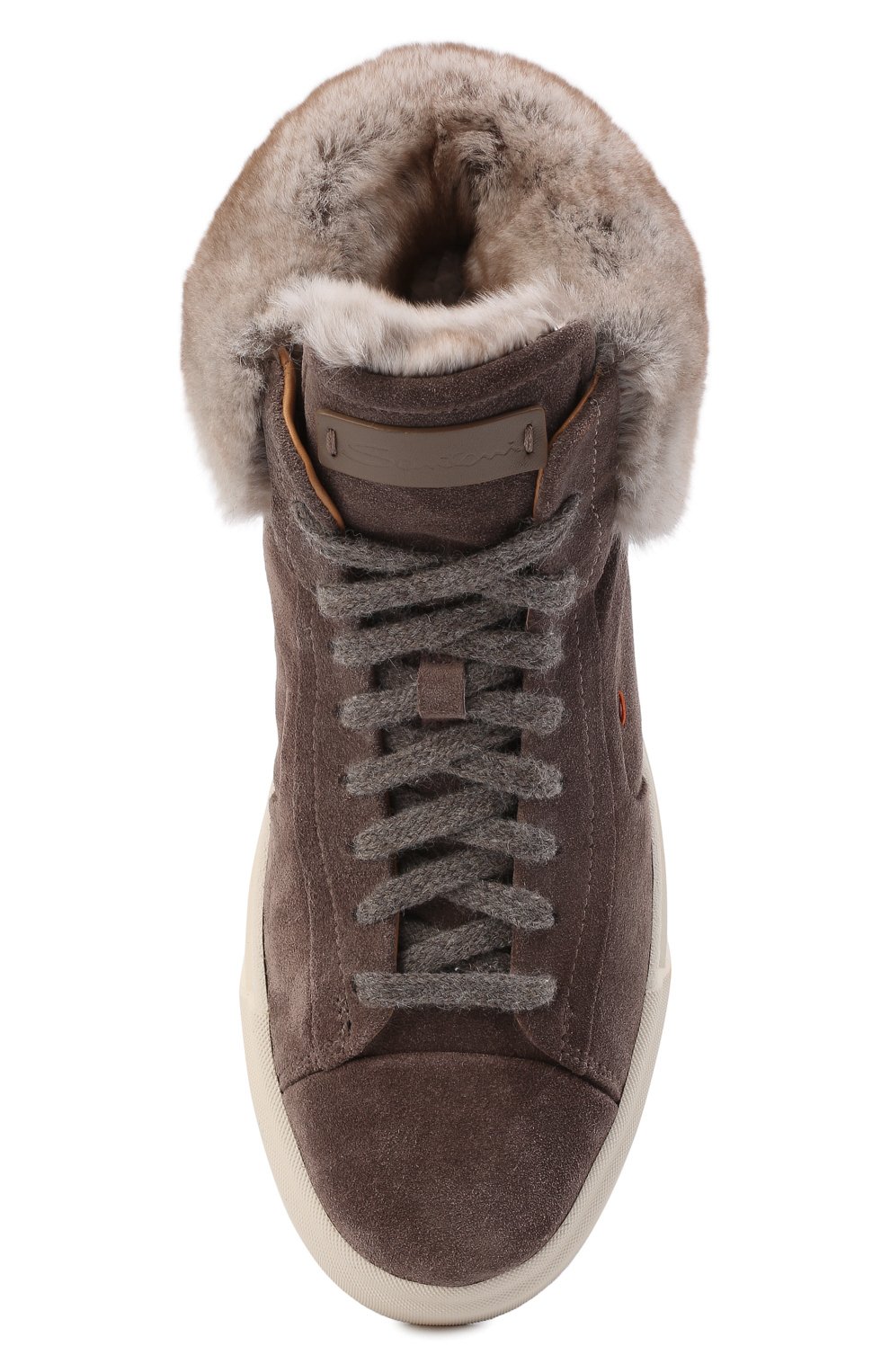 Замшевые кеды с мехом SANTONI, арт. WBGT60951PNNPRXLM50, фото 6