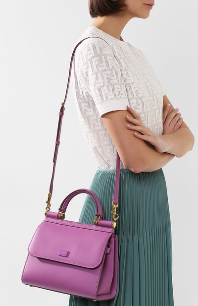 Сумка sicily 58 small DOLCE & GABBANA лилового цвета по цене 266000 руб., арт. BB6622/AV385, фото 5 Сумка sicily 58 small DOLCE & GABBANA, арт. BB6622/AV385, фото 5