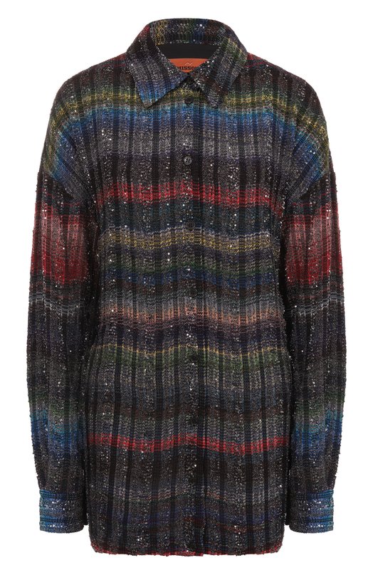 Рубашка из вискозы и хлопка Missoni DS25WJ15/BC005U Разноцветный DS25WJ15/BC005U