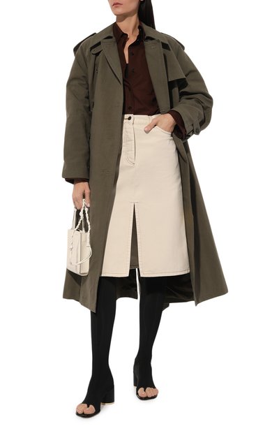 Джинсовая юбка DRIES VAN NOTEN кремового цвета по цене 44250 руб., арт. 232-010813-7434, фото 2 Джинсовая юбка DRIES VAN NOTEN, арт. 232-010813-7434, фото 2