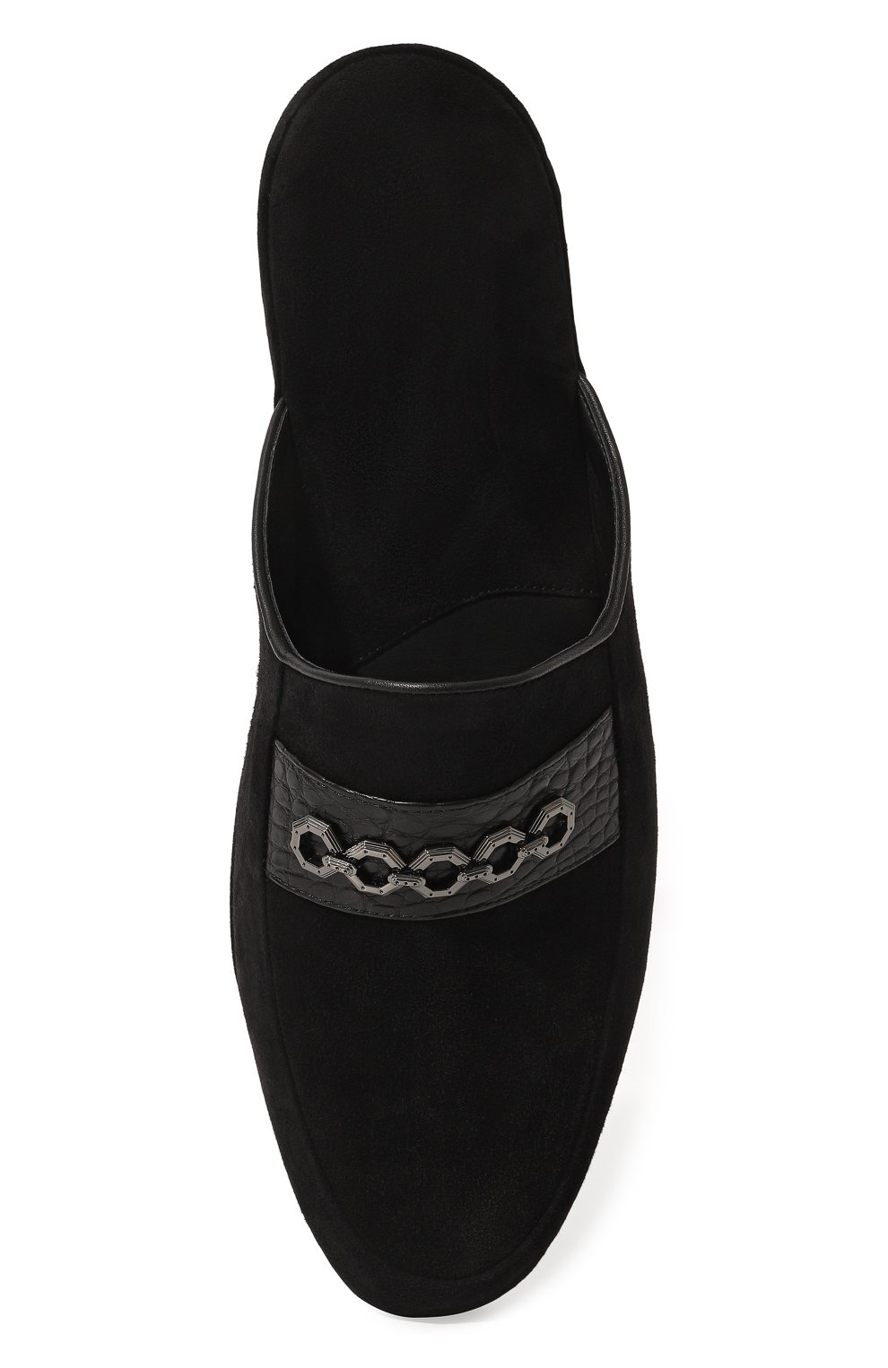 Домашние туфли с отделкой из кожи аллигатора STEFANO RICCI, арт. UL01_P757/CSSD/ALLIGAT0R MISSISSIPPIENSIS, фото 6