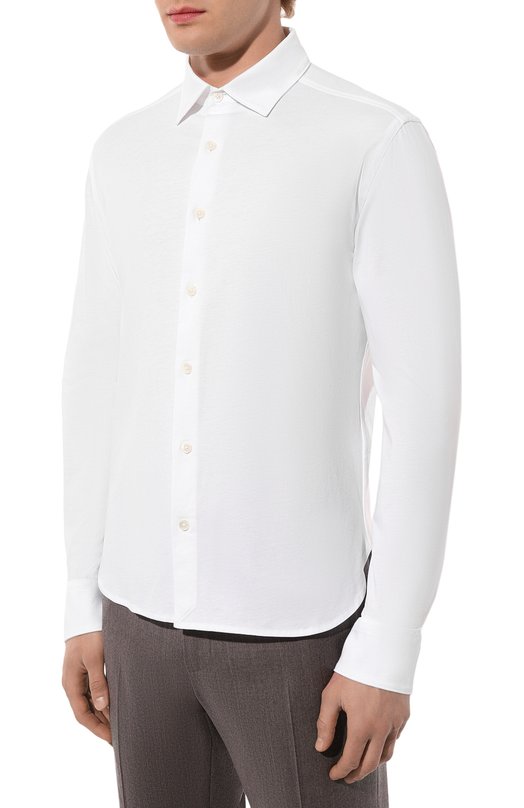 Хлопковая сорочка Zegna UB360A5/B766 Белый  UB360A5/B766 Фото 3