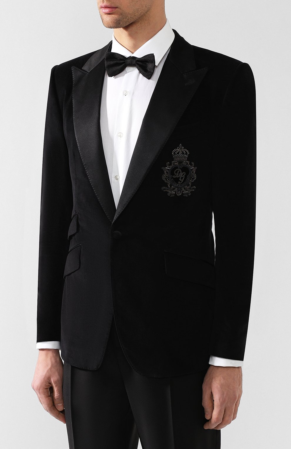 Пиджак из смеси хлопка и шелка DOLCE & GABBANA, арт. G2MD9Z/GEF96, фото 3