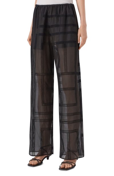 Брюки из хлопка и шелка TOTEME, арт. 253-WRB0316-FB0441, фото 3