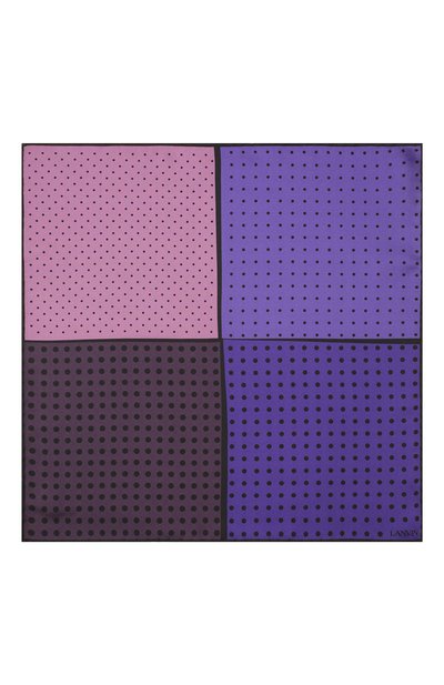Шелковый платок LANVIN фиолетового цвета по цене 6515 руб., арт. 2906/HANDKERCHIEF, фото 3 Шелковый платок LANVIN, арт. 2906/HANDKERCHIEF, фото 3