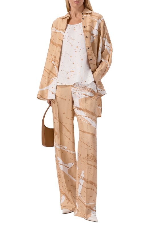 Шелковый топ Kiton D51443K0999G Белый  D51443K0999G Фото 2