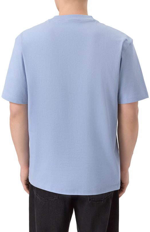 Хлопковая футболка HUGO 50488330 Голубой  50488330 Фото 4